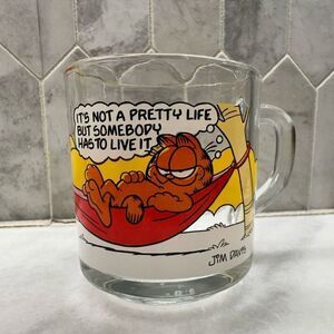 Vintage 1978 McDonald's Garfield and Odie By Jim Davis Glass Mug Multicolor OS